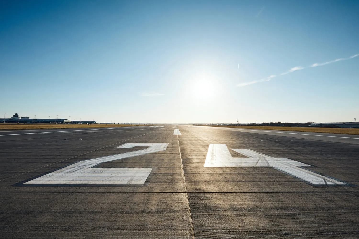 Runway 24 at sunrise